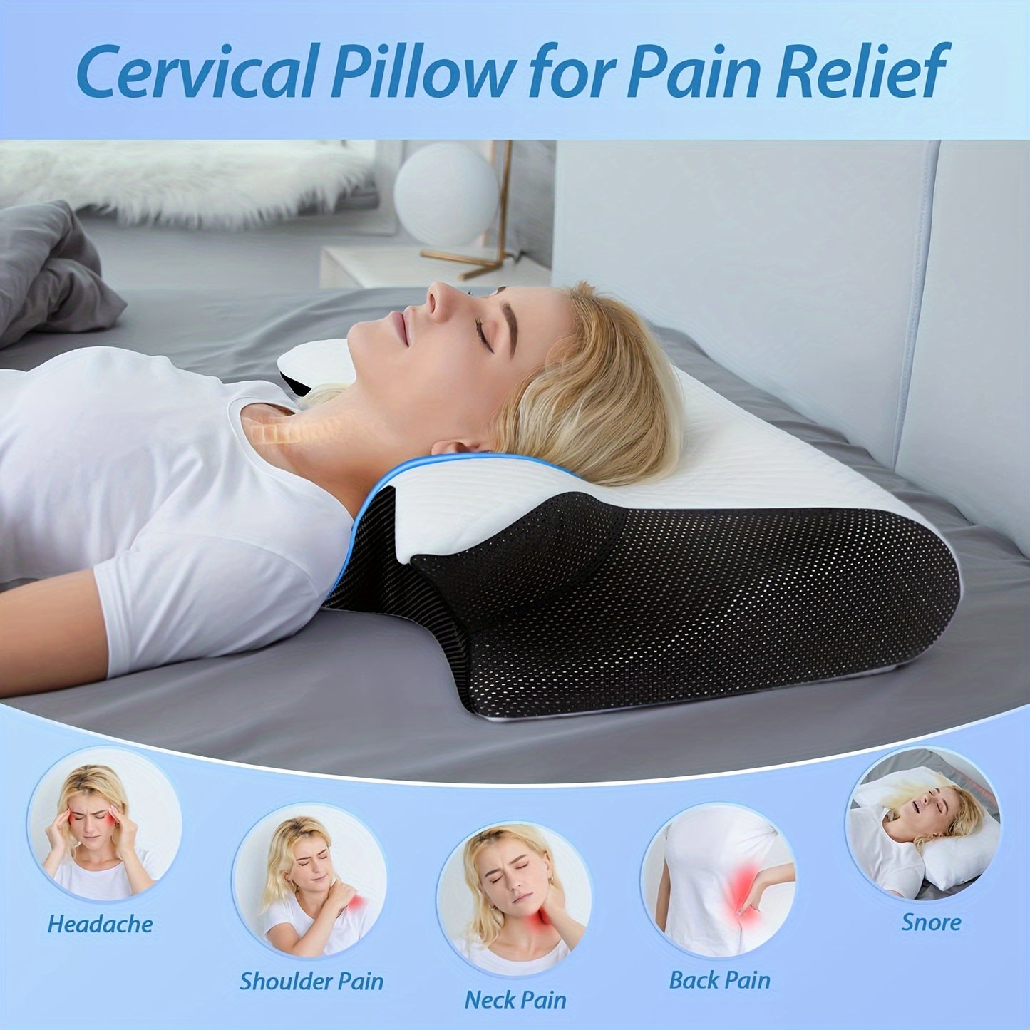 Comfort Pillow past zich aan u aan, ongeacht hoe u slaapt