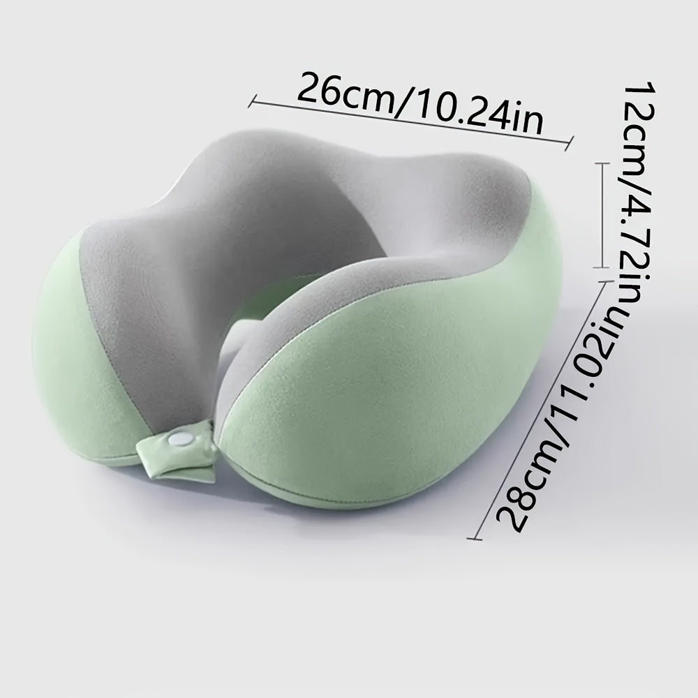Ergonomic U-Shaped Neck Pillow with Storage Bag – Ideal for Travel,Napping, and Office Comfort, Slow Rebound Support, Machine Washable Cover