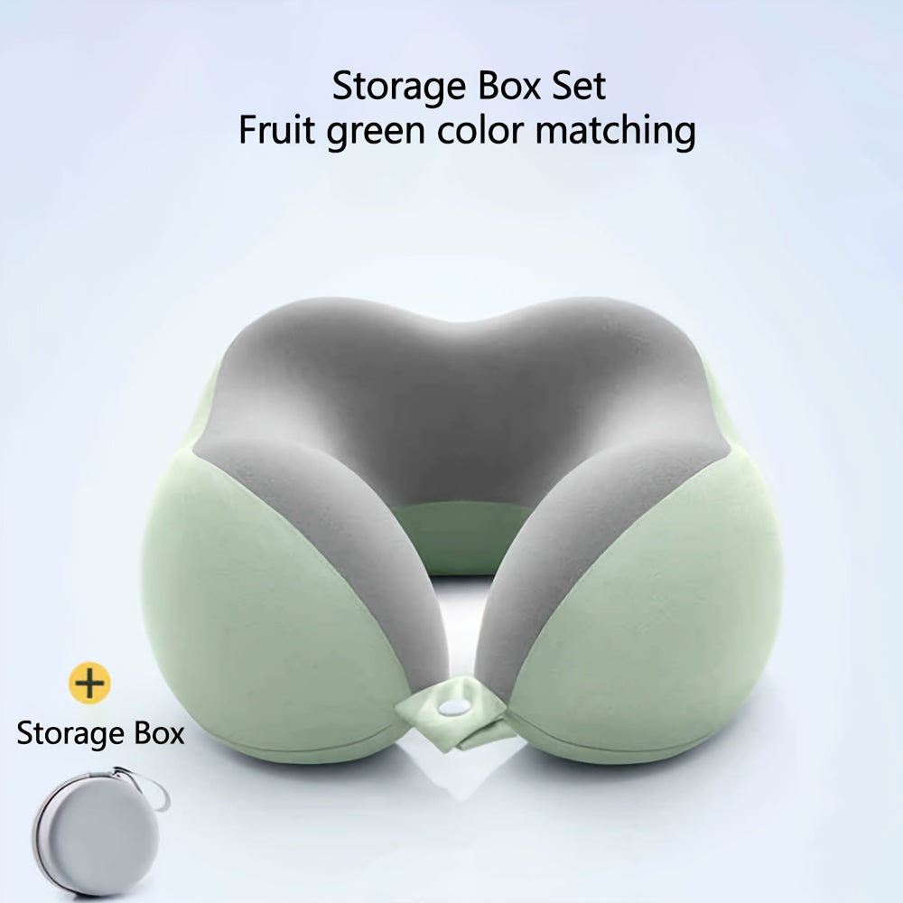 Ergonomic U-Shaped Neck Pillow with Storage Bag – Ideal for Travel,Napping, and Office Comfort, Slow Rebound Support, Machine Washable Cover