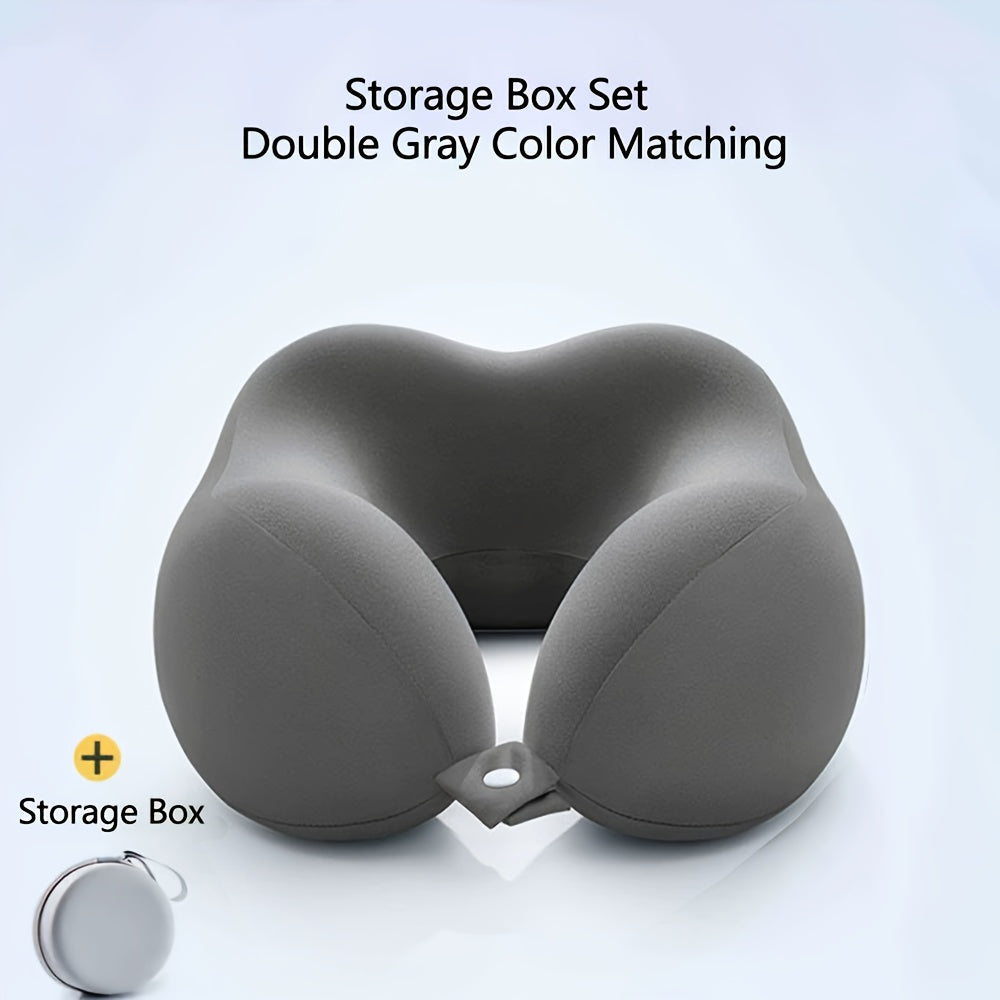 Ergonomic U-Shaped Neck Pillow with Storage Bag – Ideal for Travel,Napping, and Office Comfort, Slow Rebound Support, Machine Washable Cover