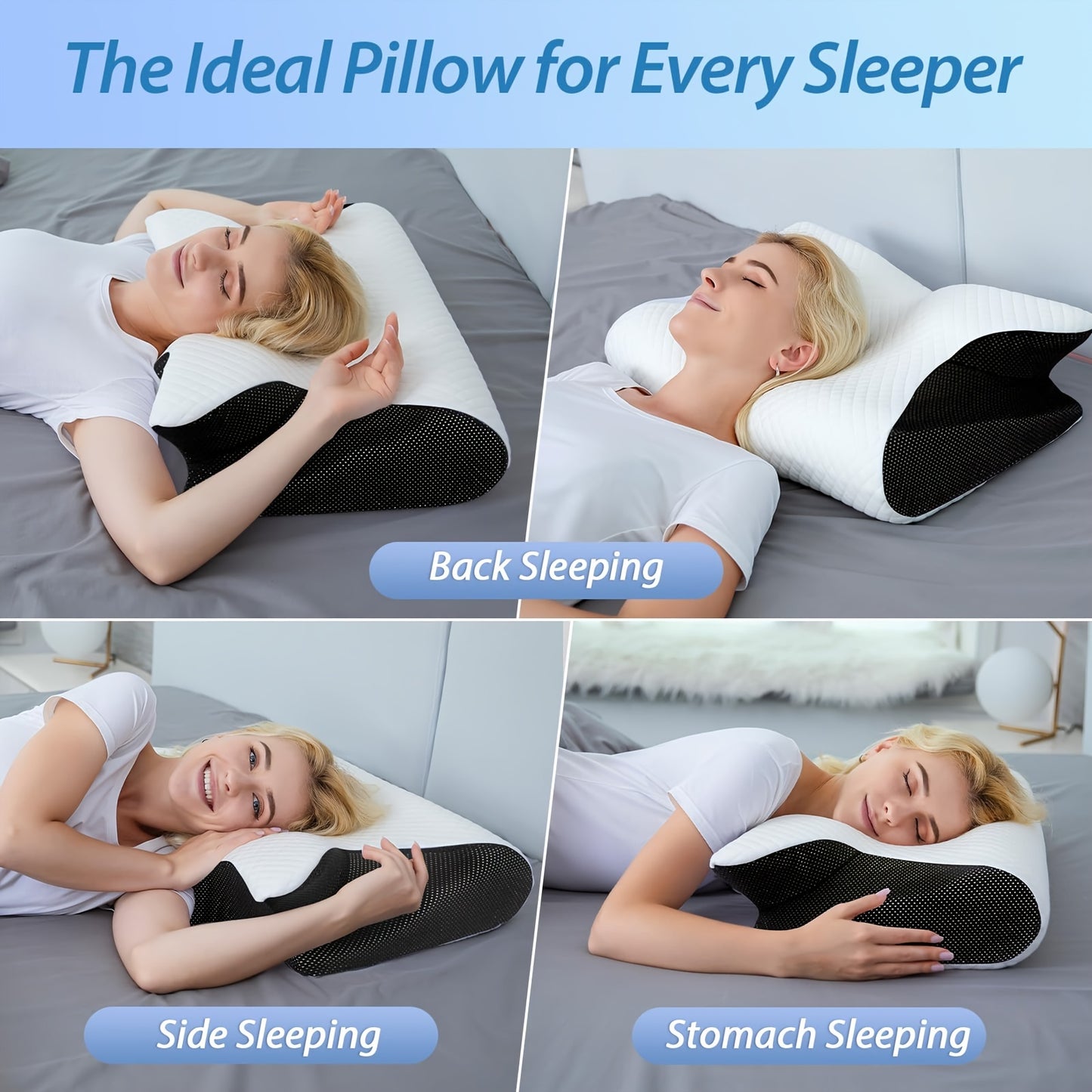 Comfort Pillow past zich aan u aan, ongeacht hoe u slaapt