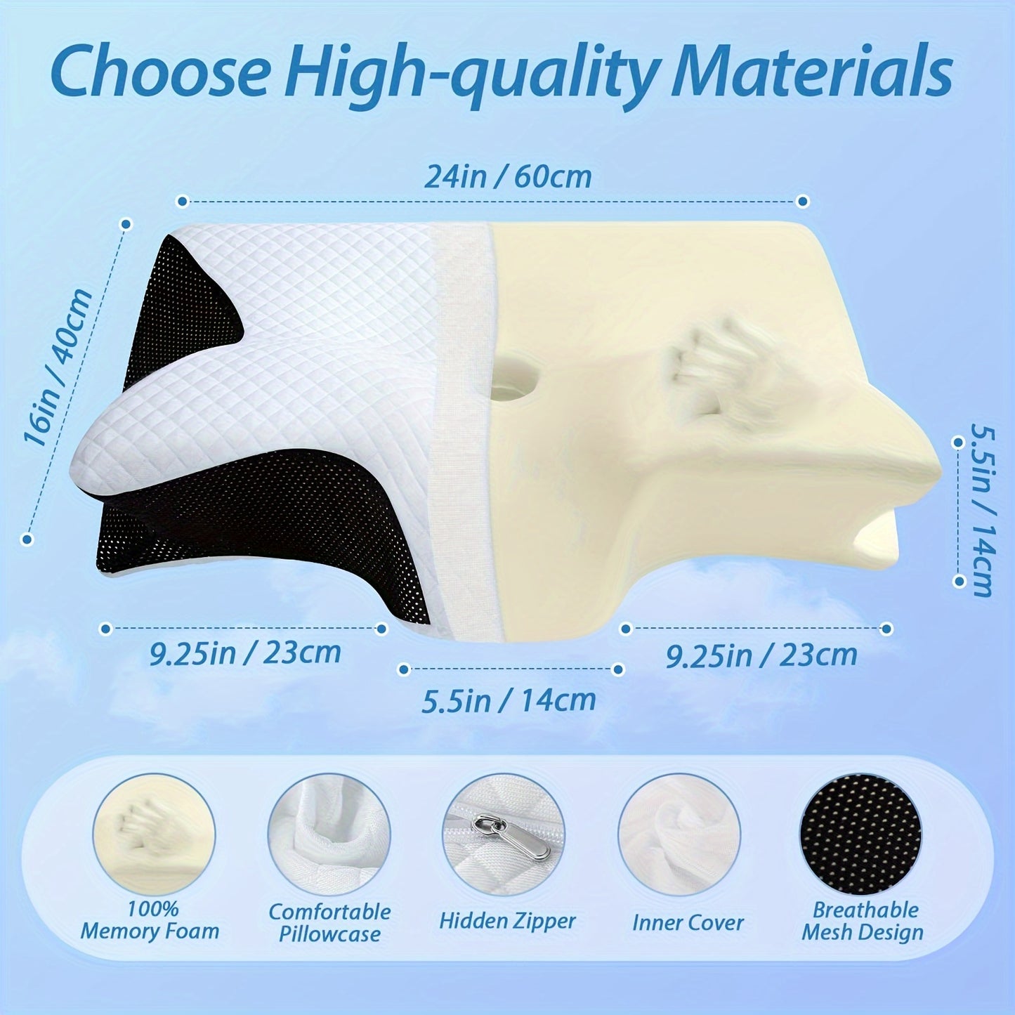 Comfort Pillow past zich aan u aan, ongeacht hoe u slaapt