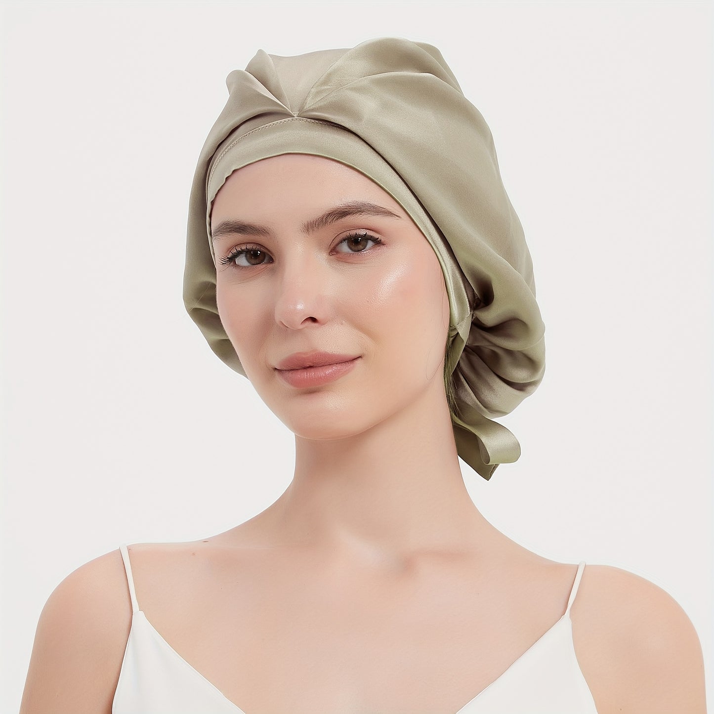 Silk 100% SEDA Mulberry Silk Sleeping Bonnet – Adjustable Bow Tie Soft and Breathable, Perfect for Long and Curly Hair
