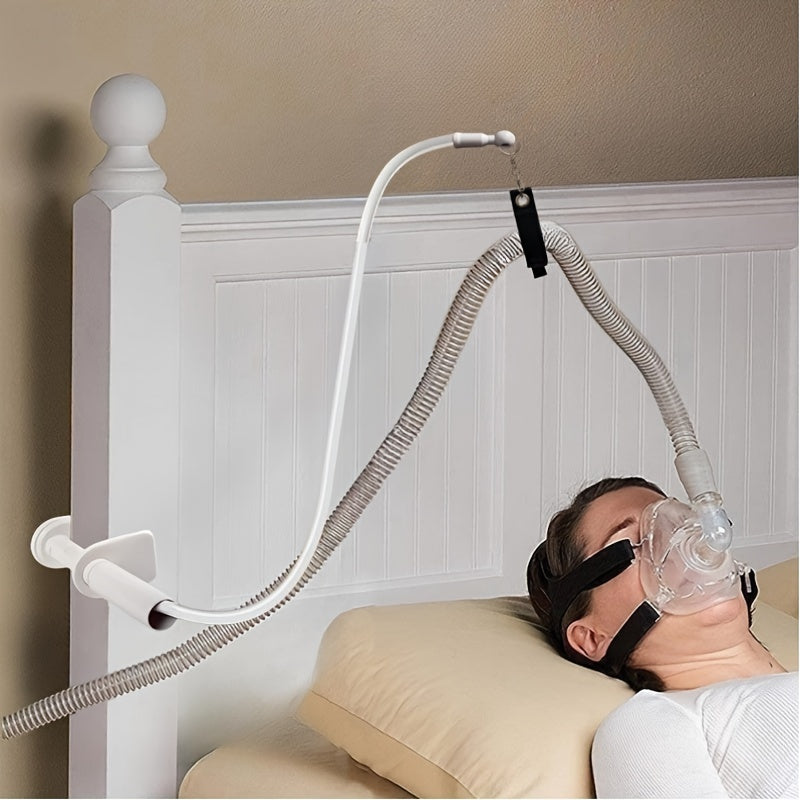 CPAP Hose Holder with C Clamp Adjustable – Rotatable Design, Prevents Tangles and Airflow Blockage