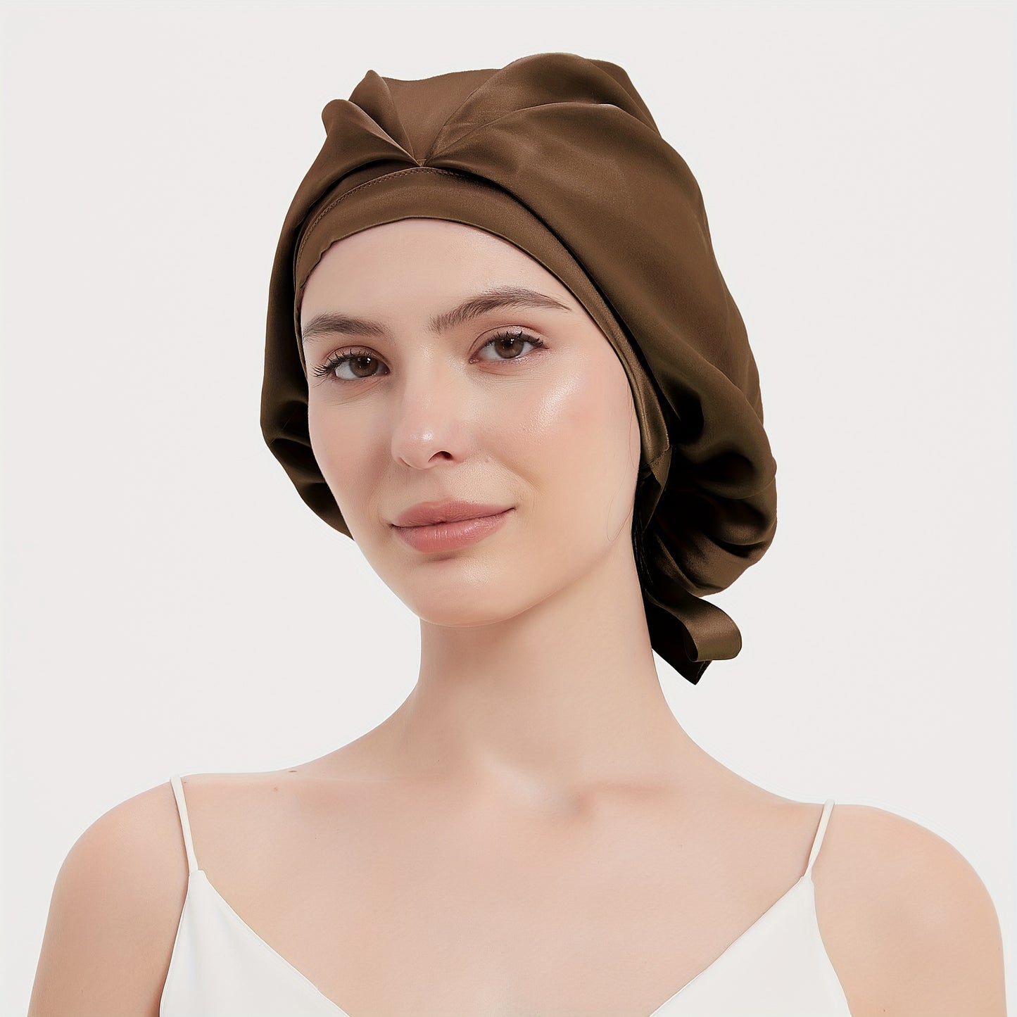 Silk 100% SEDA Mulberry Silk Sleeping Bonnet – Adjustable Bow Tie Soft and Breathable, Perfect for Long and Curly Hair