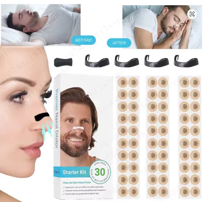 Pack Magnetic Nose Strips – Effective Anti-Snoring Aid for Better Oxygen Flow, Reduced Snoring and Improved Sleep Quality